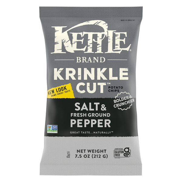 Kettle Brand Krinkle Cut Salt & Fresh Ground Pepper Potato Chips