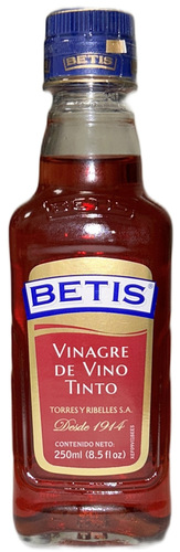 Torres Y Ribelles S.a. BETIS Red Wine Vinegar Glass Bottle 250ml