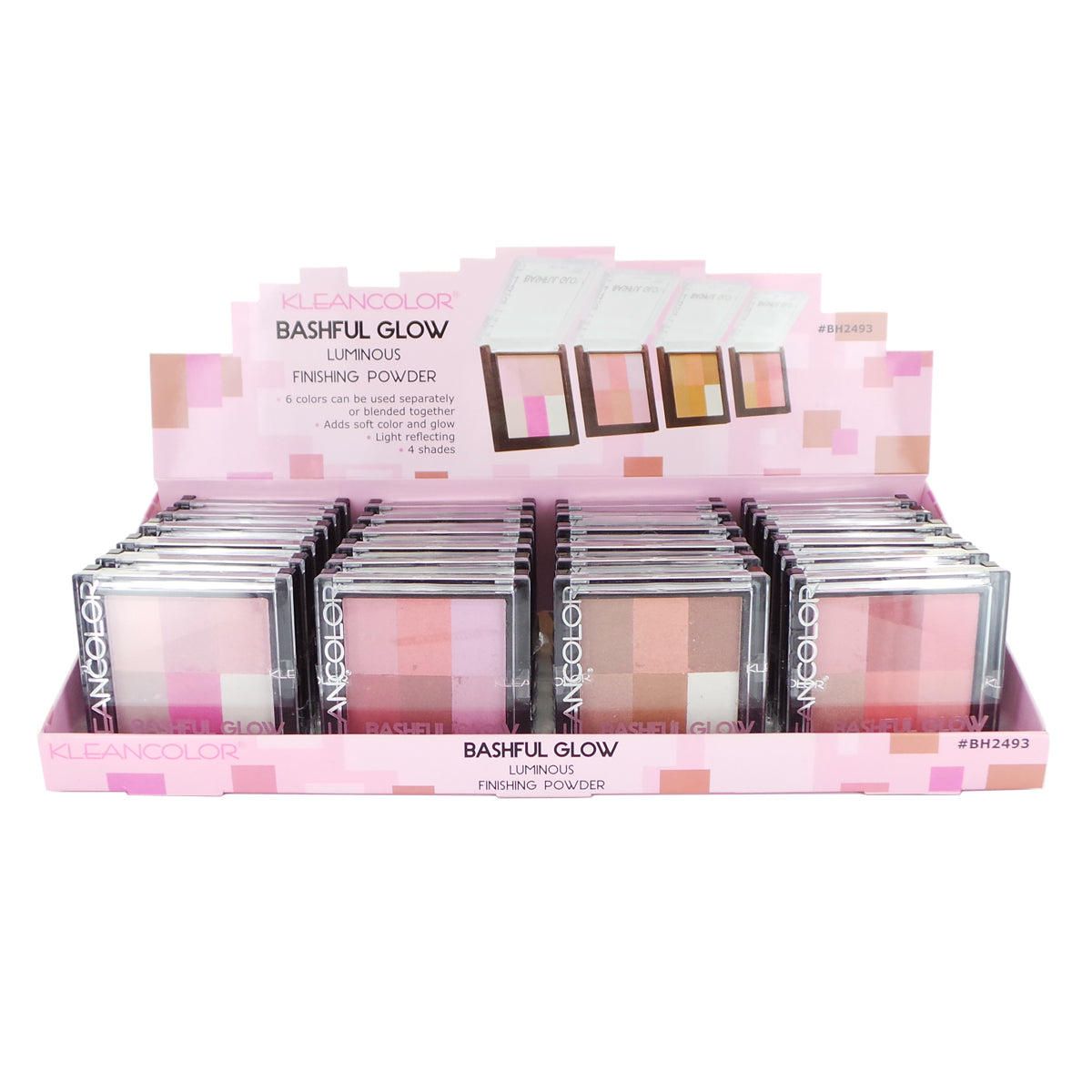 KleanColor Bashful Glow Luminous Finishing Powder Display Set, 24 Pieces
