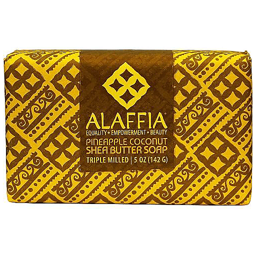 Alaffia Triple Milled Shea Butter Soap, Pineapple Coconut, 5 Ounces