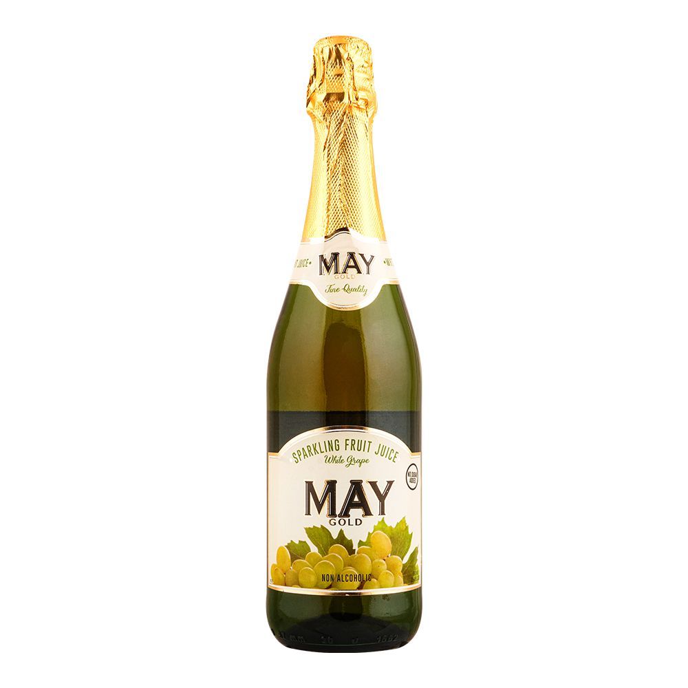 May Gold Sparkling Fruit Juice White Grape 750ml