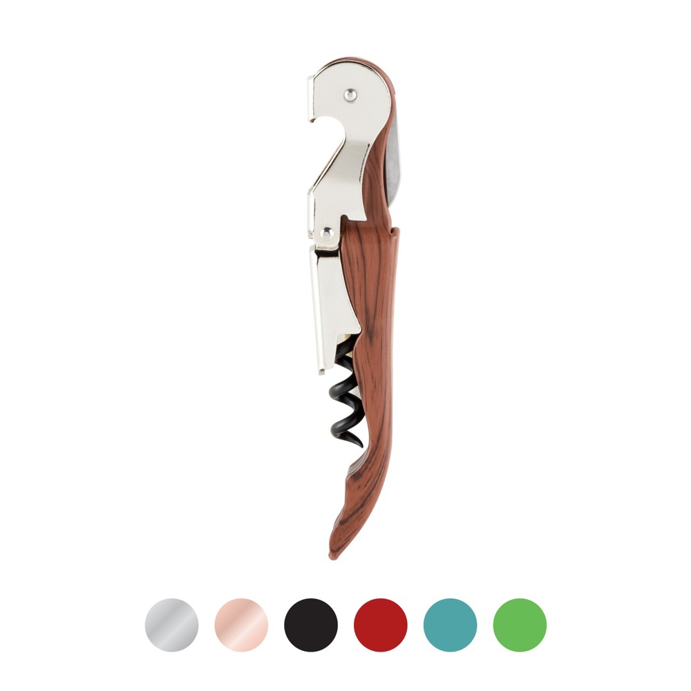 True Tap: Riveted Wood Double Hinge Corkscrew