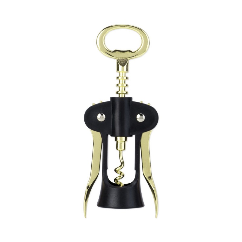 True Flyboy: Winged Corkscrew In Gold & Black