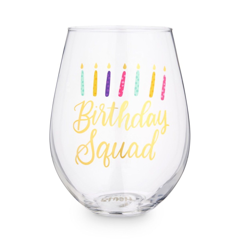 Blush Birthday Squad 30 Oz Stemless Wine Glass