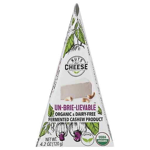 Nuts for Cheese Organic & Dairy Free Un Brie Lievable Fermented Cashew Product 4.2 Oz