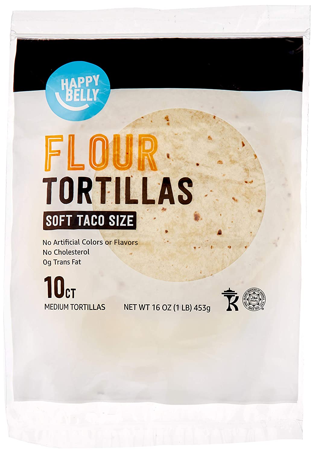 Happy Belly Amazon Brand - Flour Tortillas, Medium