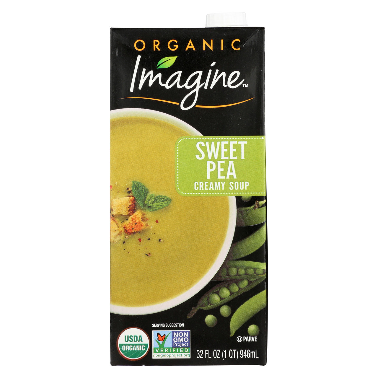 Imagine Organic Sweet Pea Creamy Soup 32 Fl. Oz. Aseptic Pack