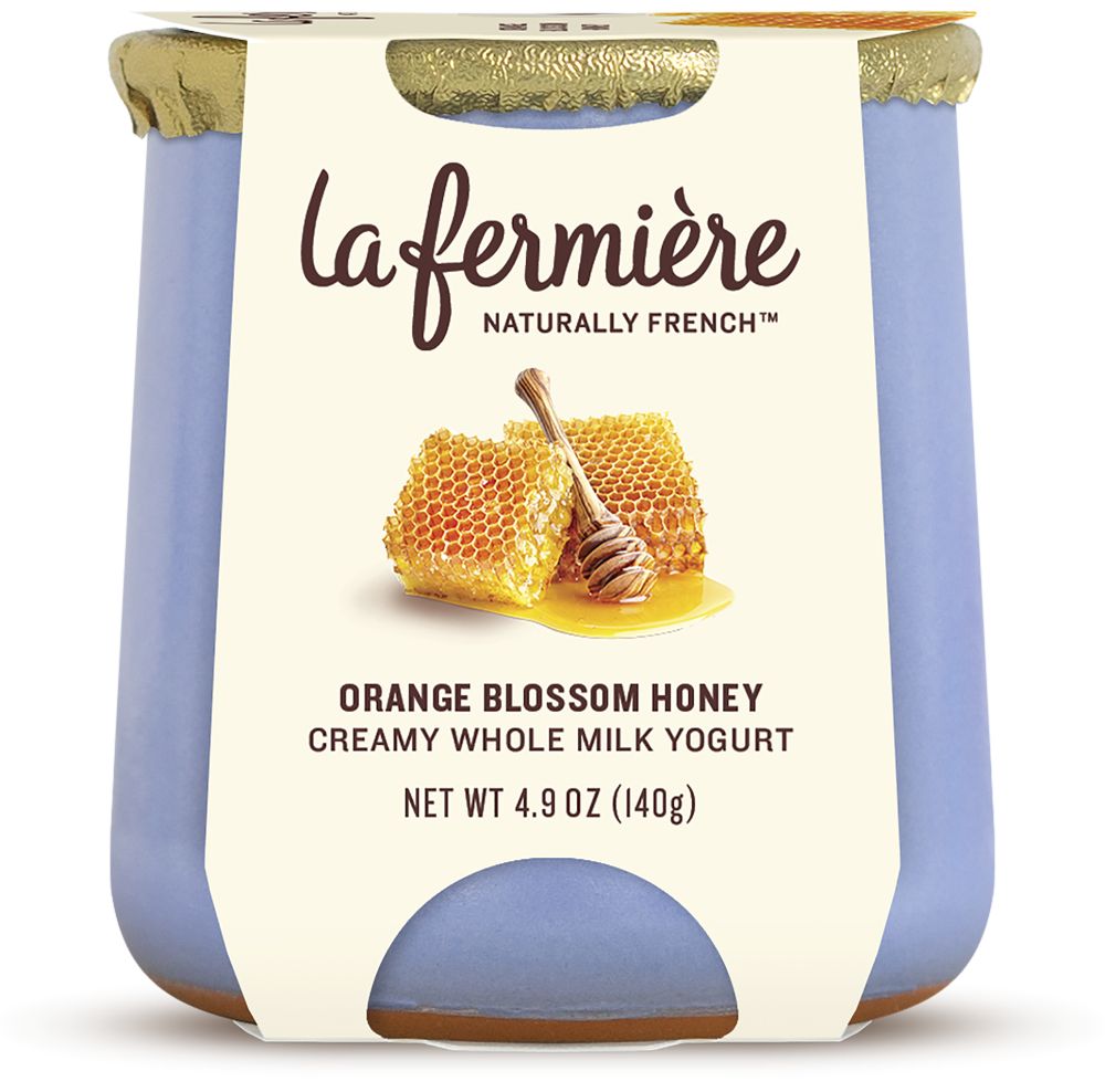 La Fermiere Yogurt, Whole Milk, Creamy, Orange Blossom Honey