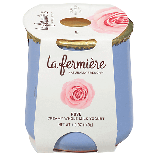 La Fermiere Naturally French Creamy Whole Milk Rose Yogurt 4.9 Oz