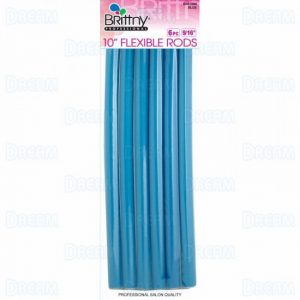 Brittny Professional 10″ Flexible Rods Blue, 6PCS