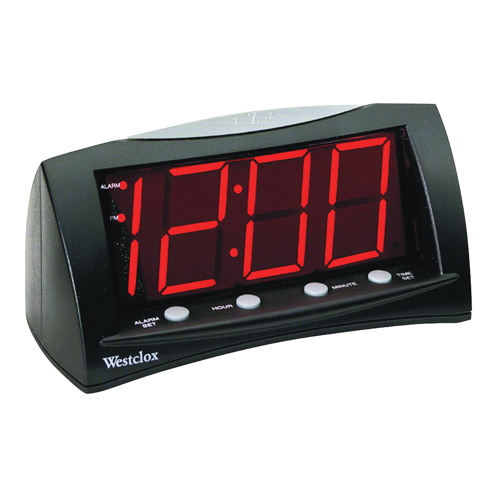 Westclox 66705A Large LED Alarm Clock, 1.8" Red Display