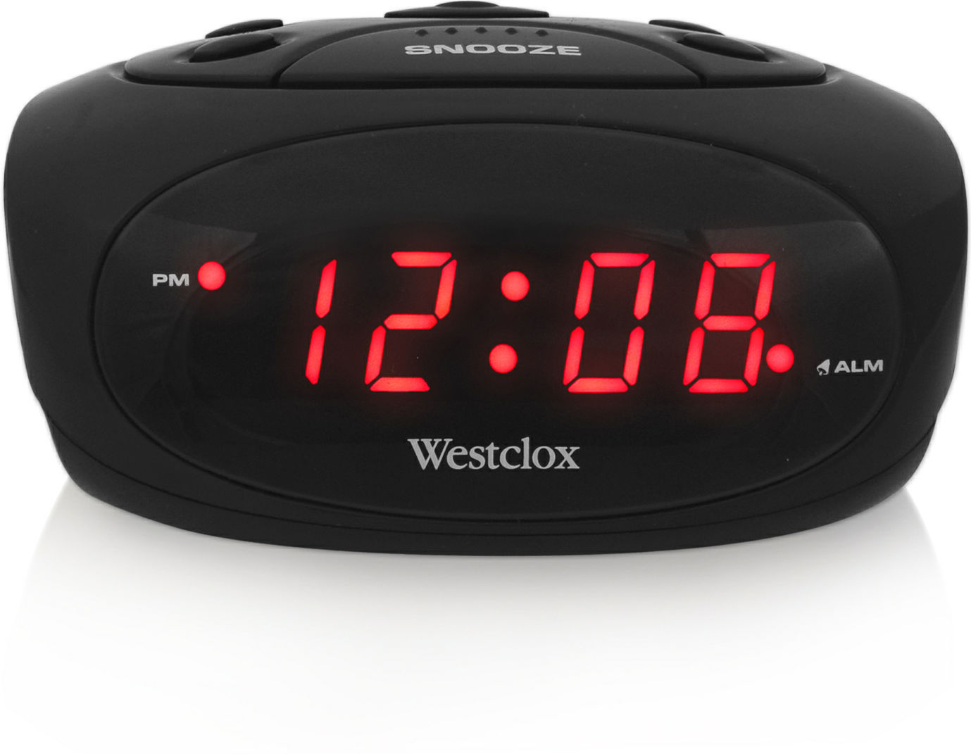 Westclox 70044A Super-Loud LED Electric Alarm Clock, Black