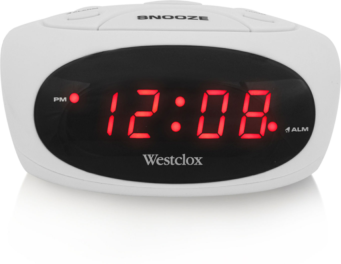 Westclox 70044B LED Alarm Clock, White