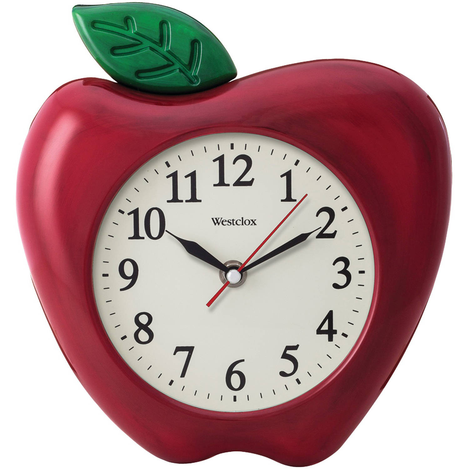 Westclox Apple Shaped Clock - 10"