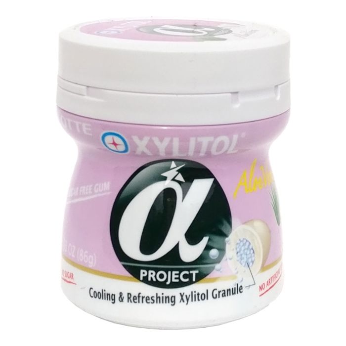 Lotte Xylitol Alpha 木糖醇无糖口香糖 芦荟味 86g