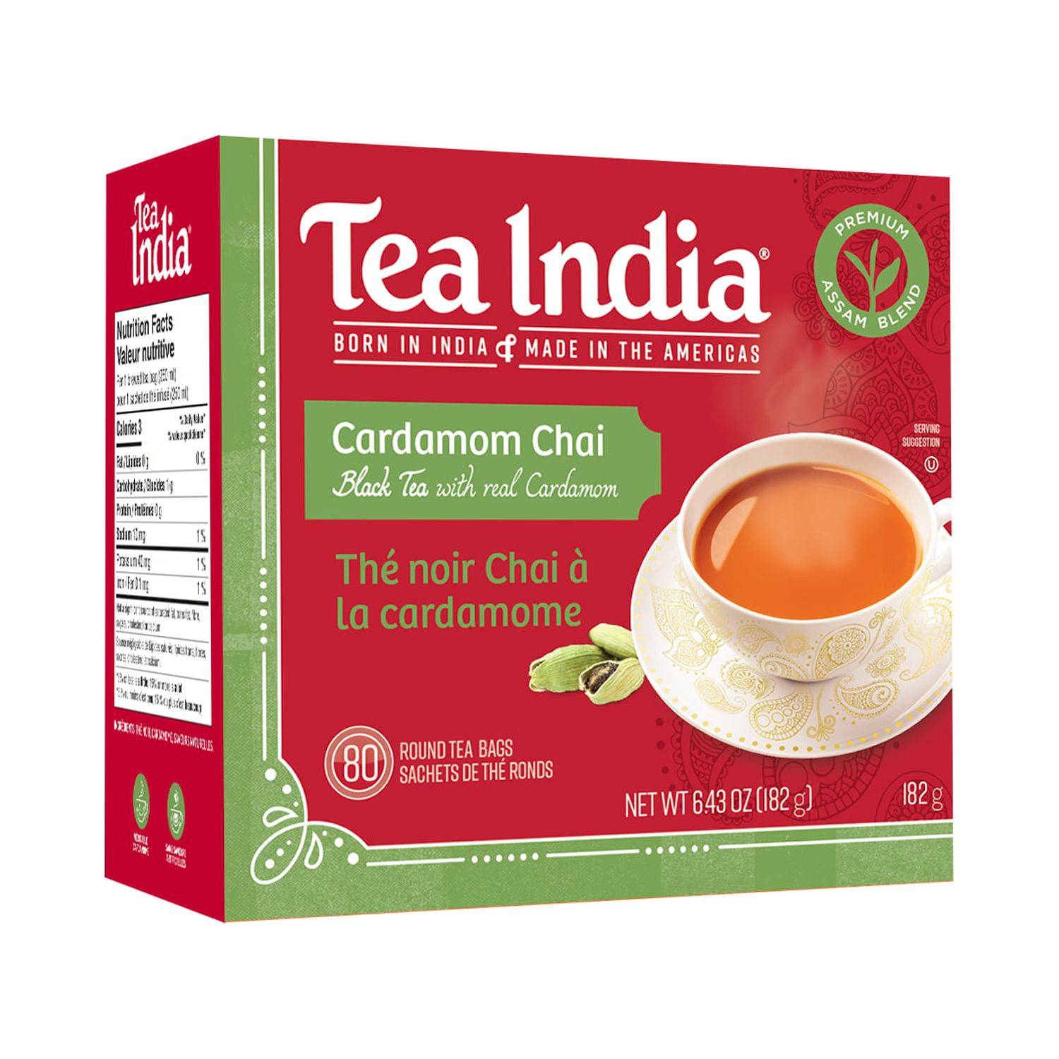 Tea India Chai 72 Cardamom Bags - 163g