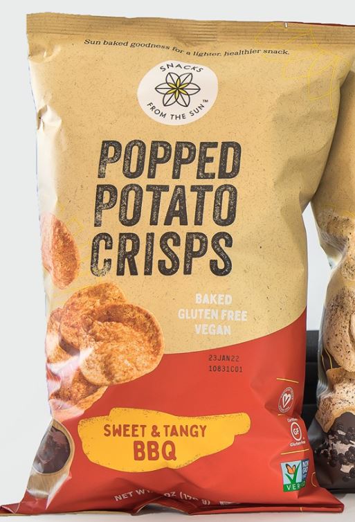 Snacks From The Sun Popped Potato Crisps Sweet Tangy Bbq, 6 Oz