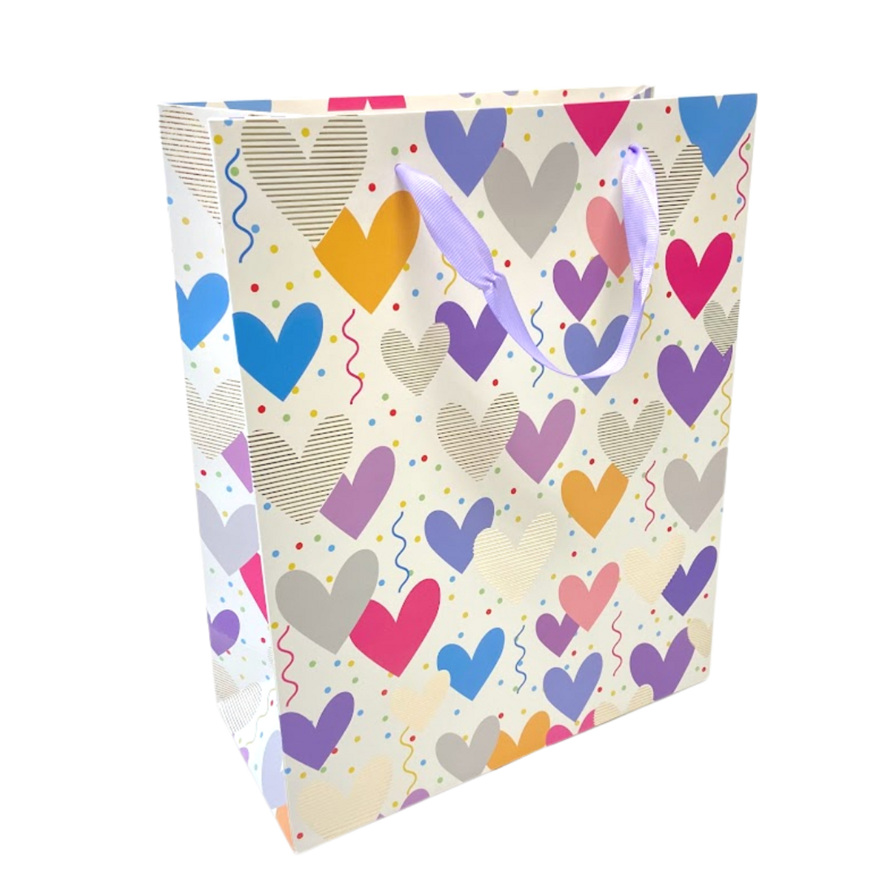 Vivamerica Gift Bags For Any Occasion With A Design Of Beautiful Colorful Hearts