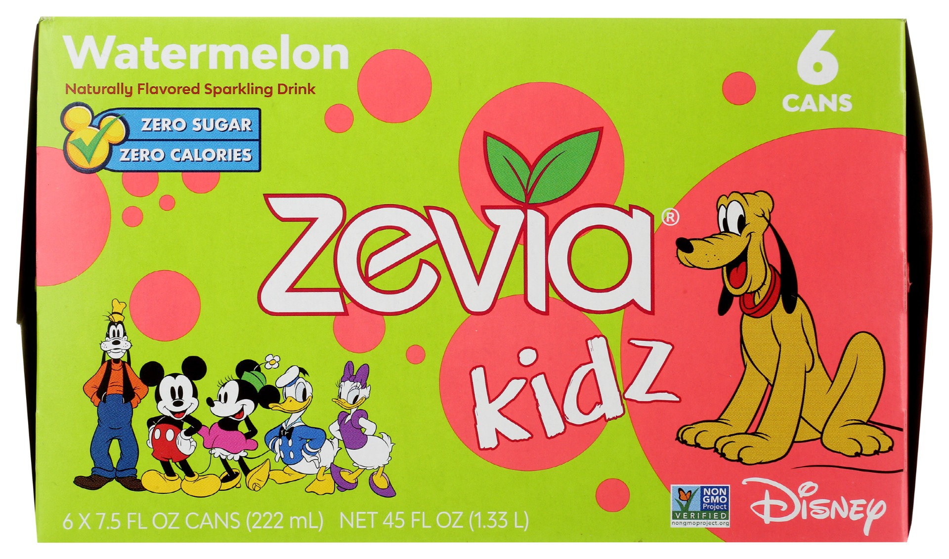 Zevia 6 Pack Kidz Disney Watermelon Sparkling Drink