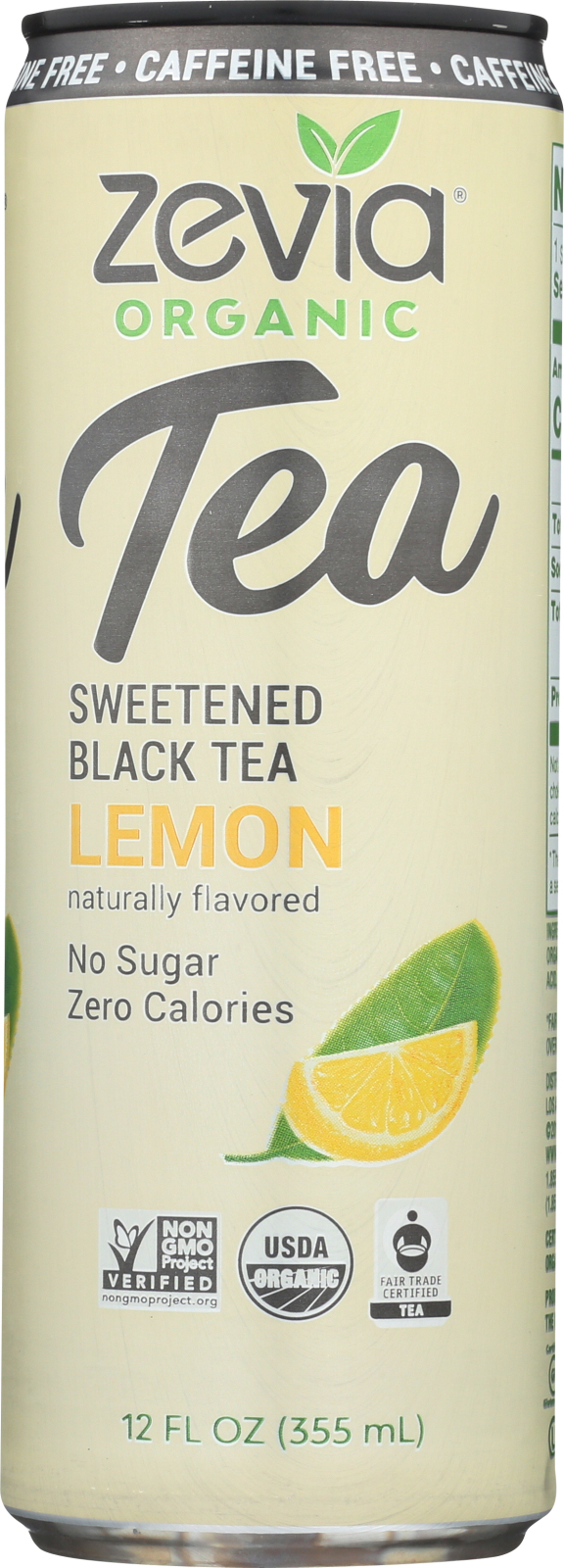 Zevia Organic Caffeine Free Lemon Sweetened Black Tea