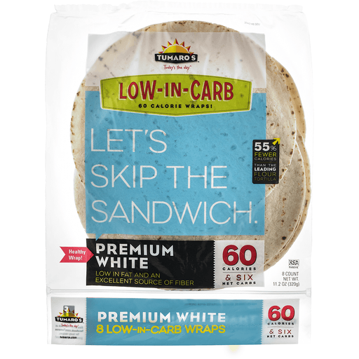 Tumaro's Carb Wise Wraps, Premium White