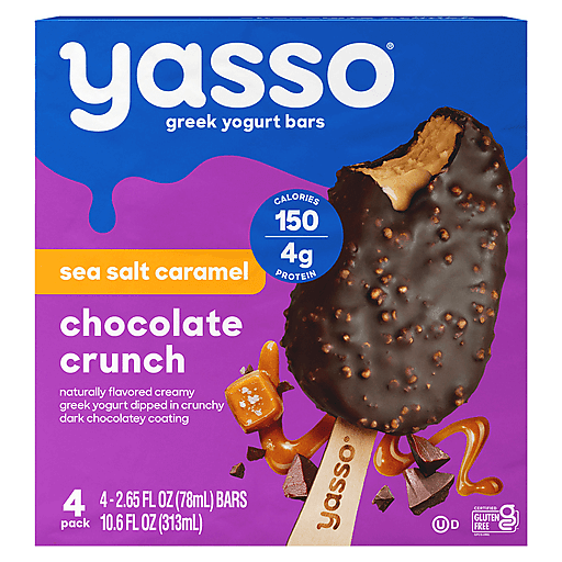 Yasso Frozen Greek Yogurt Bars, Sea Salt Caramel Chocolate Crunch