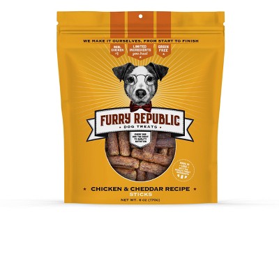 Furry Republic Sticks Chicken And Cheddar Cheese Recipe Dog Treats - 6oz Bag