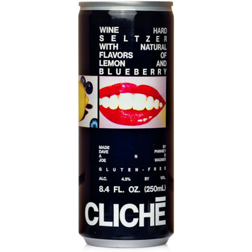 Cliche Seltzer Lemon And Blueberry Wine 8.5oz 4 Pack Cans