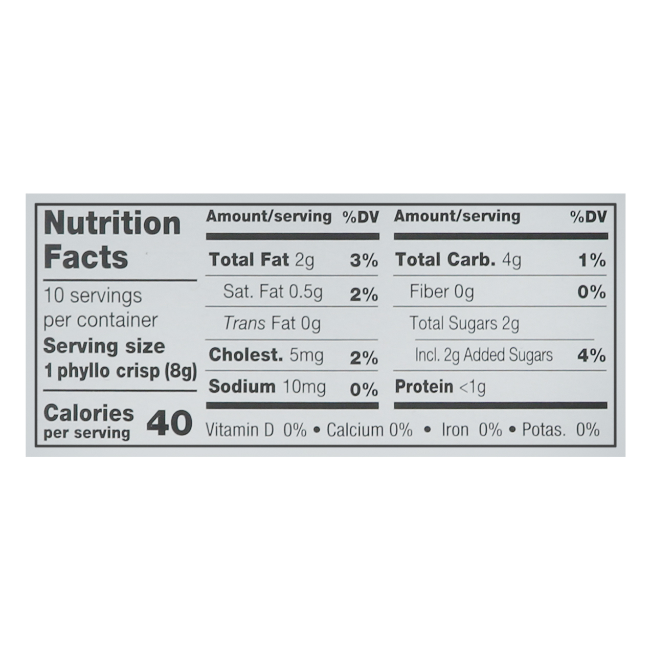 NU Bake Phyllo Crisps, Apricot Honey 2.8 Oz