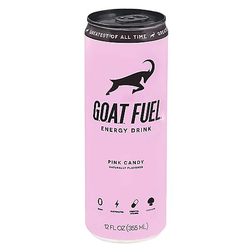 G.O.A.T. Fuel Pink Candy Energy Drink 12 Fl Oz Can