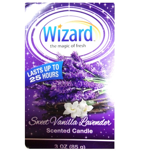Wizard Scent Candle 3oz Swt Vnll Lavende-whole