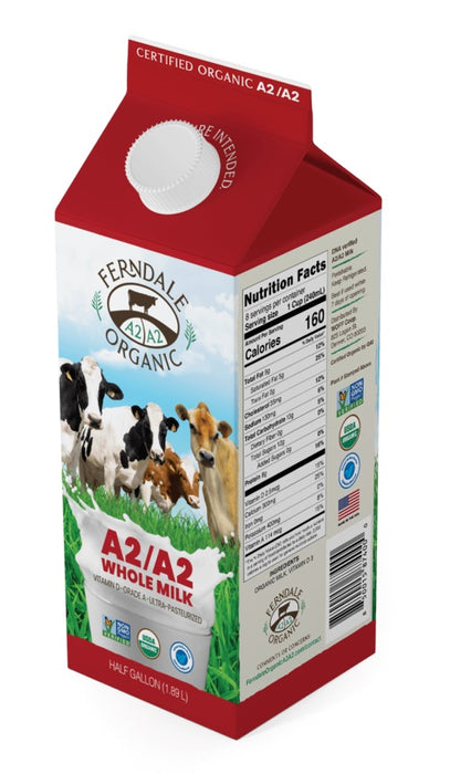 Ferndale Organic A2a2 Whole Milk, 0.5 Ga