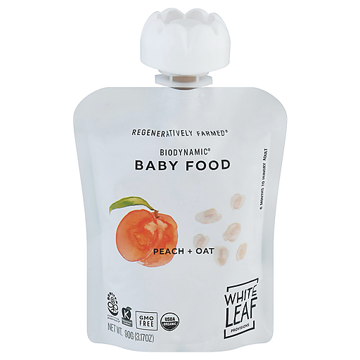 White Leaf Provisions Baby Food, Peach + Oat 3.17 Oz