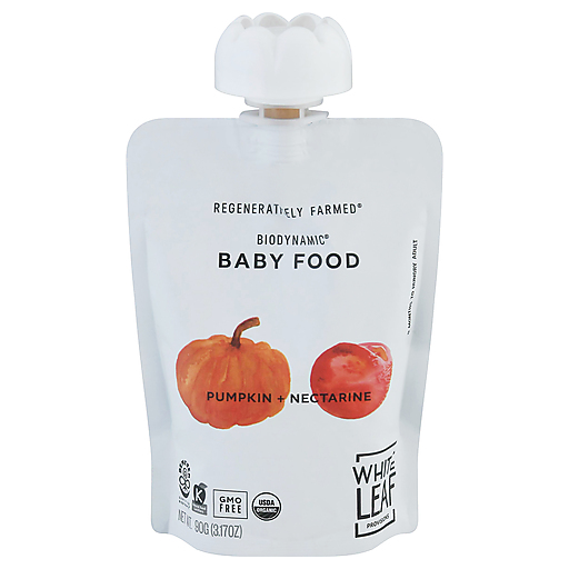 White Leaf Provisions Baby Food Pumpkin & Nectarine – Case Of 6-90 Grm