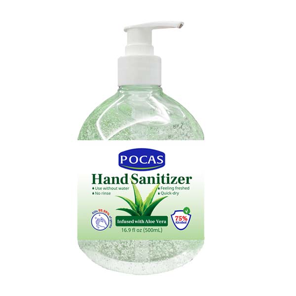 Pocas International Corp. Hand Sanitizer Disposable Disinfectant Gel 16.9 Oz (500 mL)