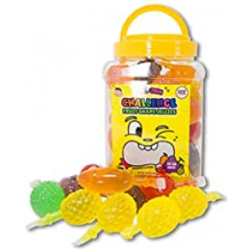 Prime Focal Juicy Chew Fruit Shaped Jellies Challenge Jar 46.6oz