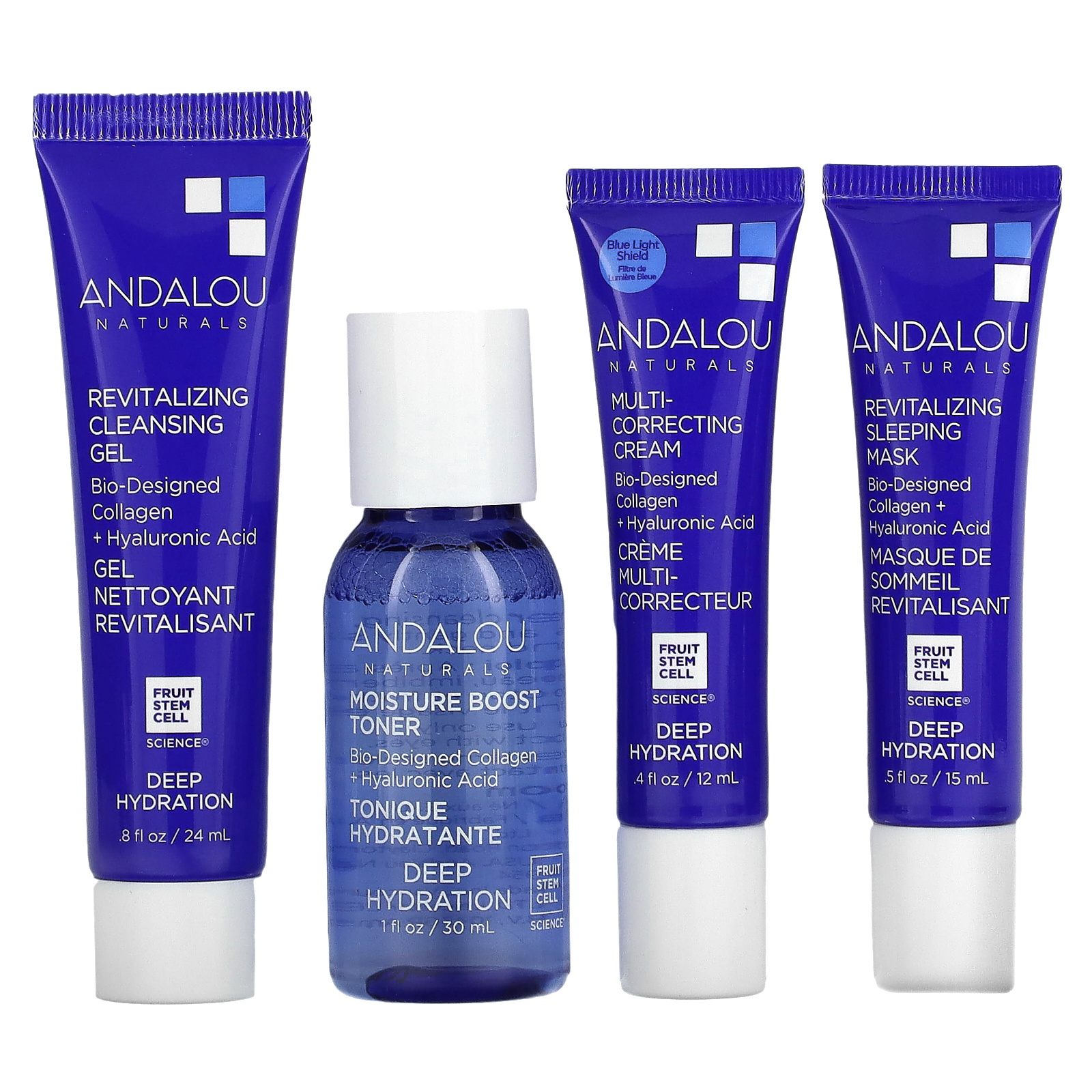 Andalou Naturals The Deep Hydration Routine Set, 4 Piece Set
