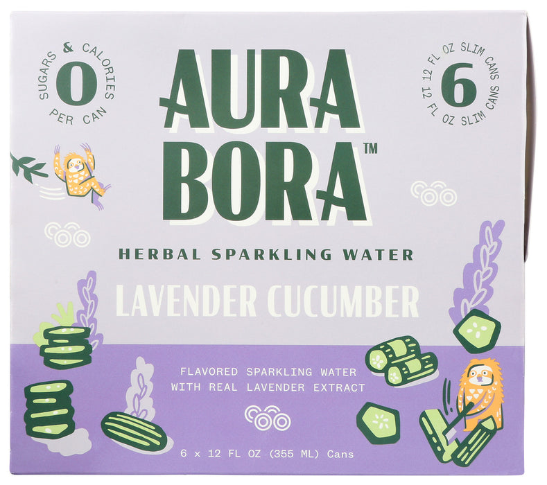 Aura Bora Spk Water Lavender Cucumber 6 Pack - Case Of 4-6/12 FZ