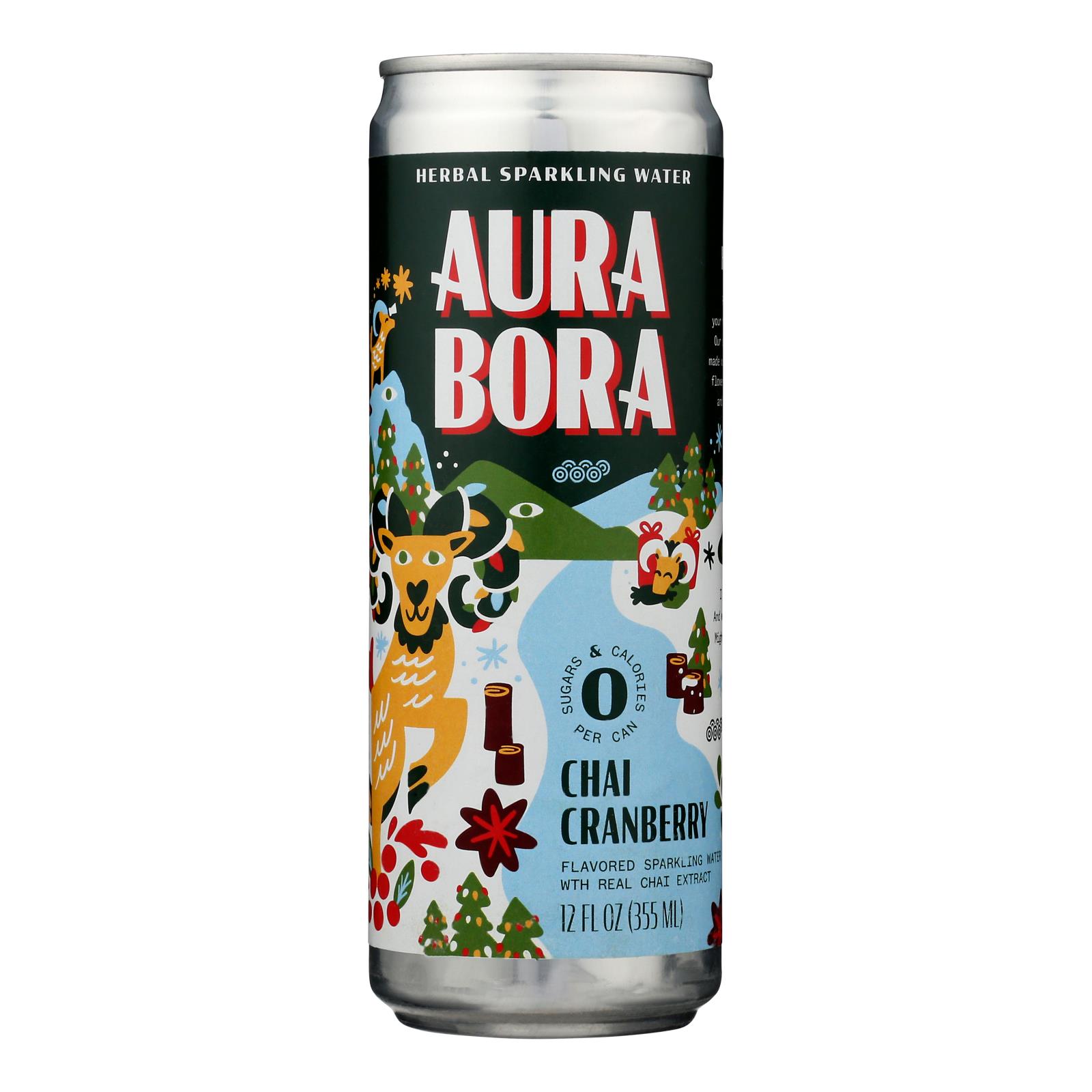 Aura Bora Chai Cranberry Sparkling Water – Case Of 12-12 Fz