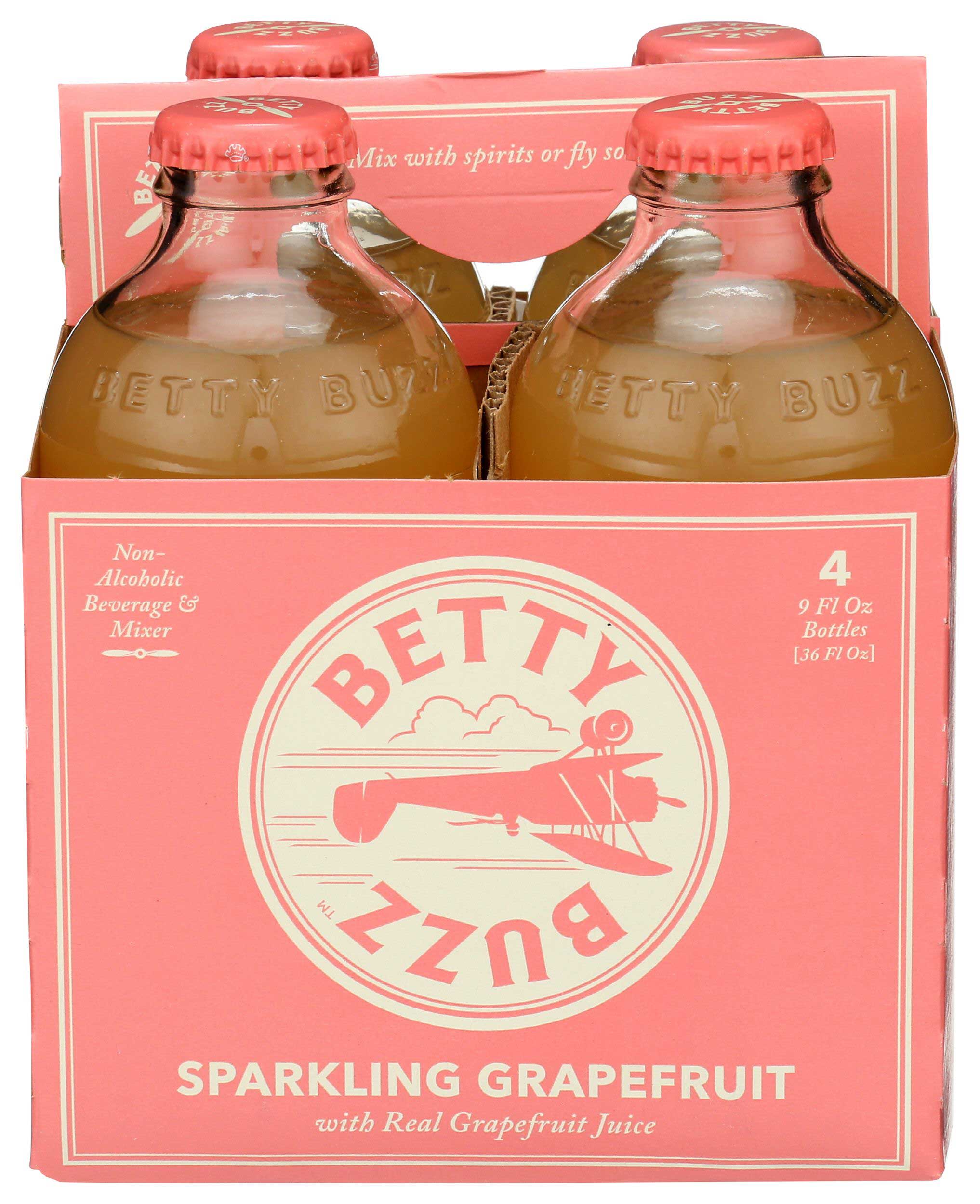 Betty Buzz Sparkling Grapefruit Cocktail Mixer 4 Pack, 36 Fo