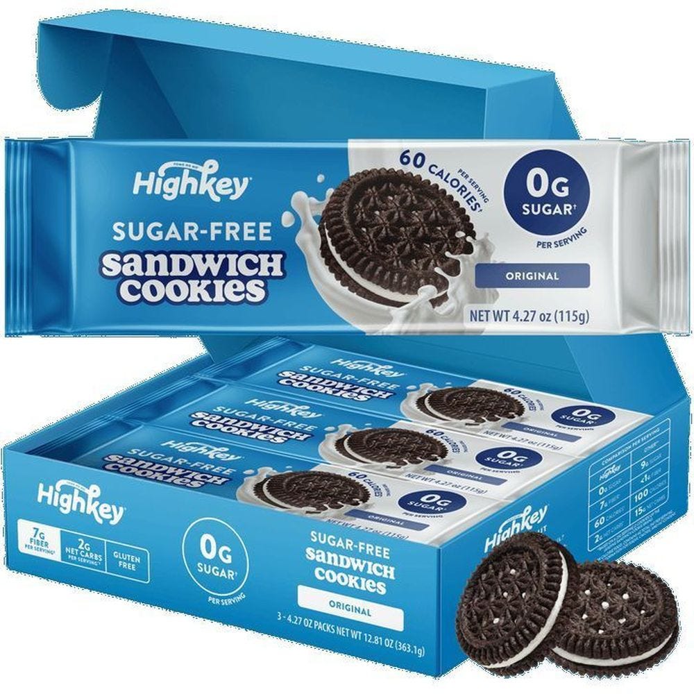 HighKey Snacks HIGH KEY - Original Sandwich Cookies