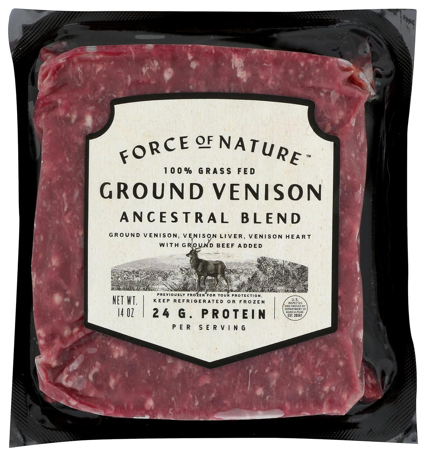 Force of Nature Meats Ground Venison, Liver, Heart, 14 OZ