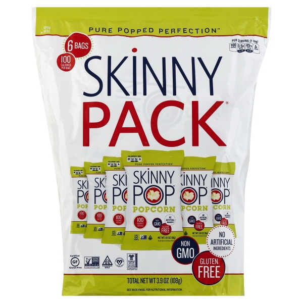 SkinnyPop Popcorn, Pack, Original, 0.65Oz Bags