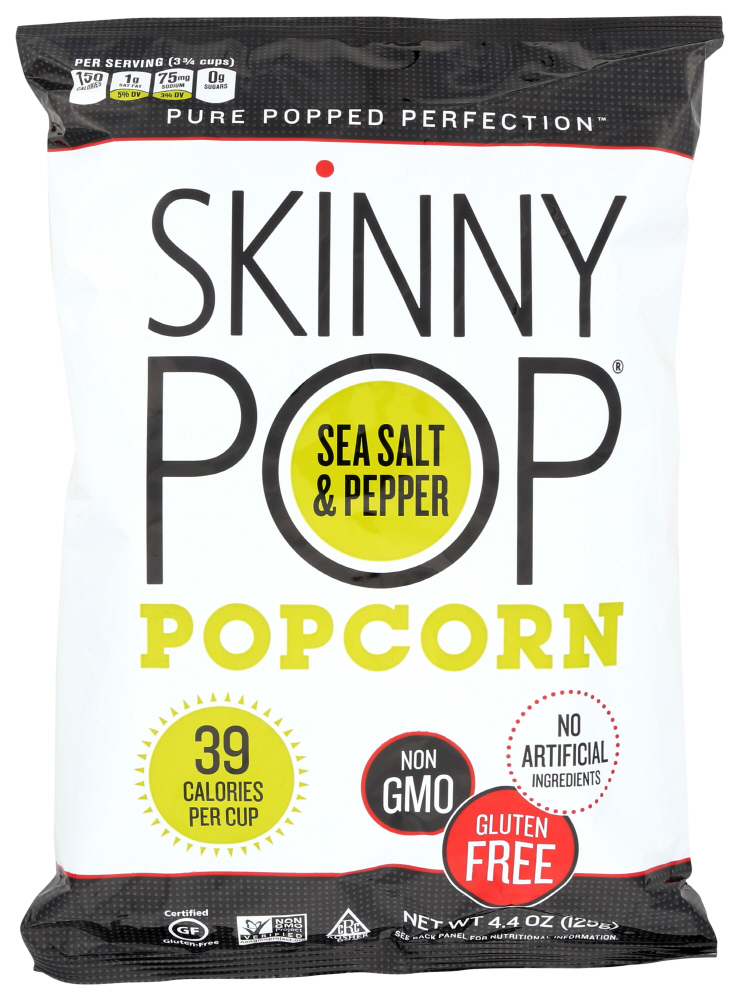 Skinny Pop Popcorn - Sea Salt And Black Pepper 4.4 OZ