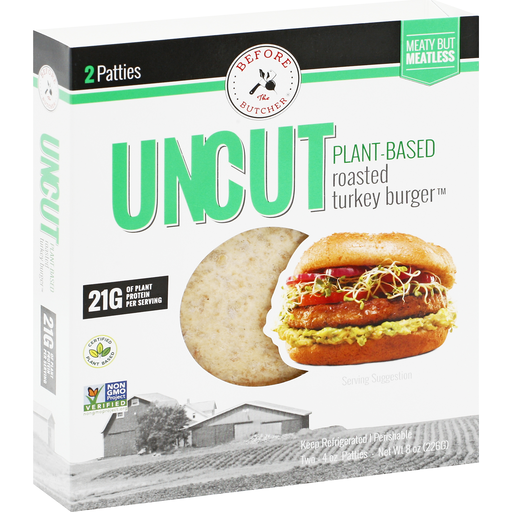 Before the Butcher Uncut Patties, Turkey Burger, Roasted, Plant-Based