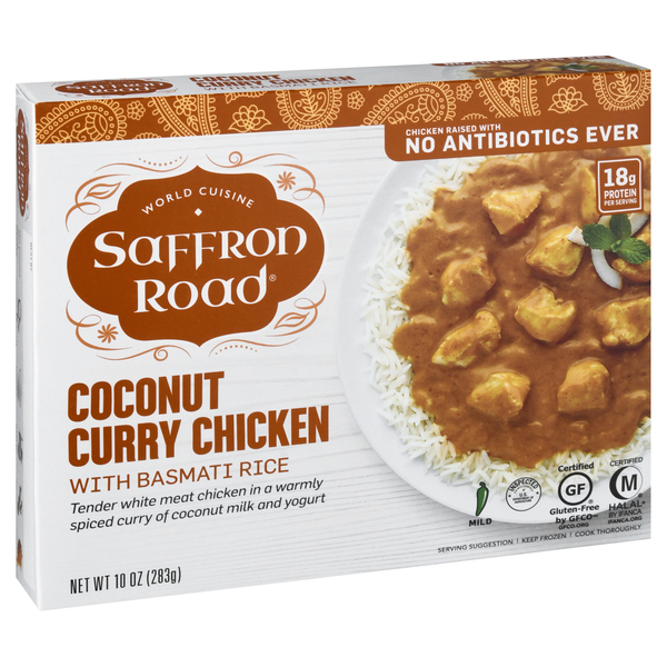 Saffron Road Mild Coconut Curry Chicken With Basmati Rice 10 Oz