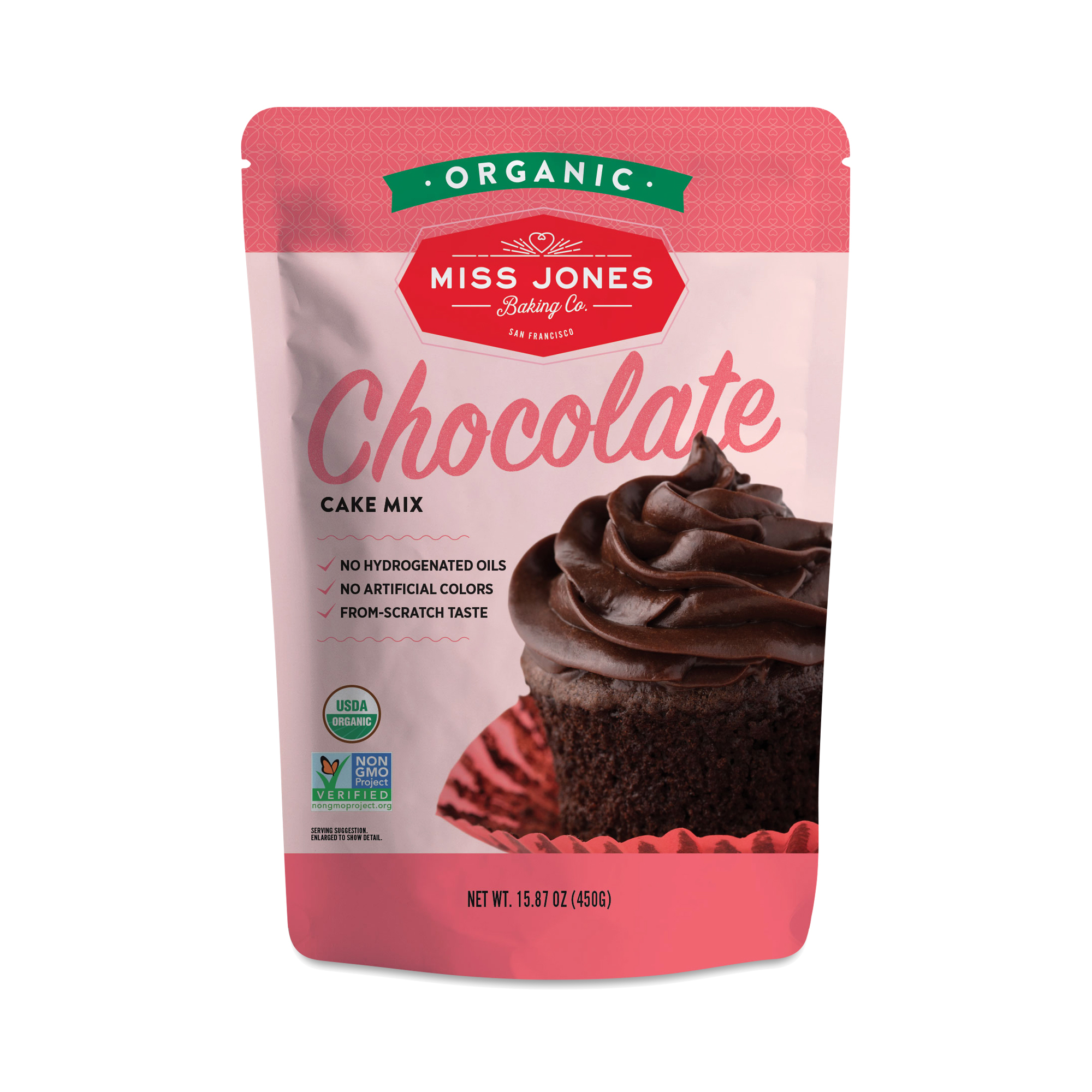 Miss Jones Baking Co. Organic Chocolate Cake Mix - Case Of 6/15.87 Oz