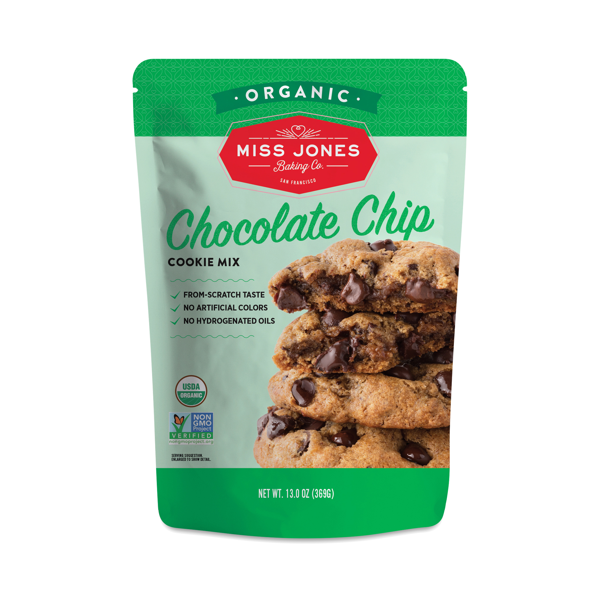 Miss Jones Baking Co, Organic Cookie Mix, Sea Salt Chocolate Chip, 13