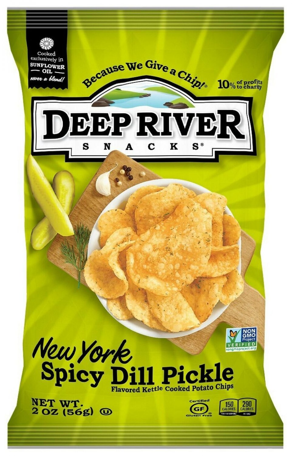 Deep River Snacks Ny Spicy Dill Kettle Cooked Potato Chips