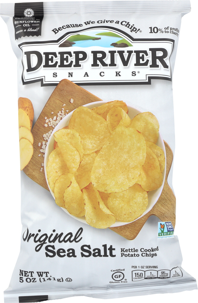 Deep River Snacks Kettle Cooked Potato Chips Salted Original, 5 Oz
